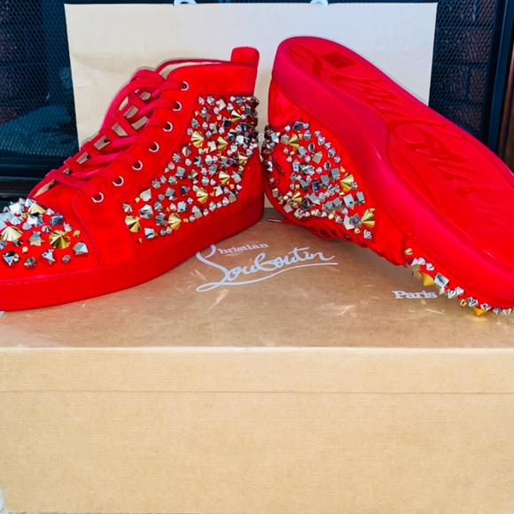 Astroloubi - Sneakers - Calf leather and suede - Black - Men  Christian Louboutin sneakers